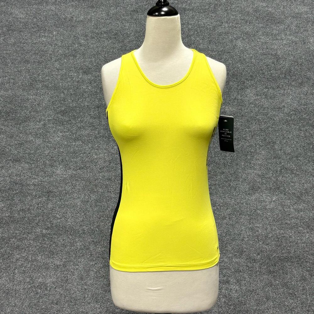 Lauren Ralph Lauren Tank Top Womens XS Yellow Black Colorblock Active Stretch
